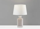 Lamps Modern Table Lamps - 10" X 10" X 16.5" Light Purple Glass Table Lamp HomeRoots