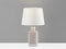 Lamps Modern Table Lamps - 10" X 10" X 16.5" Light Purple Glass Table Lamp HomeRoots