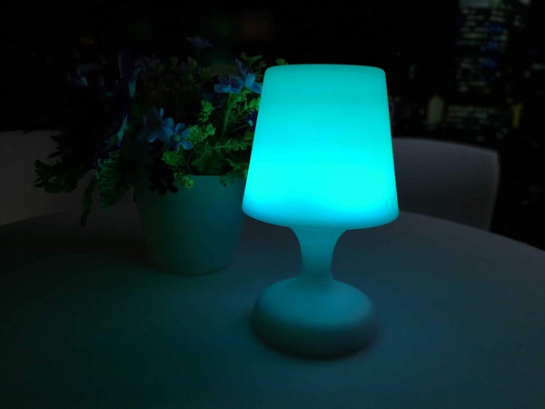 Lamps Modern Table Lamps - 11" X 5" X 6" Multi PE Plastic LED Table Lamp with Bluetooth Speaker HomeRoots