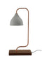 Lamps Modern Table Lamps - 12" X 6" X 24" Matte Copper Concrete Brass Wood Table Lamp HomeRoots
