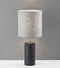 Lamps Modern Table Lamps - 13" X 13" X 30.5" Black Wood Table Lamp HomeRoots
