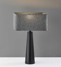 Lamps Modern Table Lamps - 16" X 8" X 25.5" Black Metal Table Lamp HomeRoots