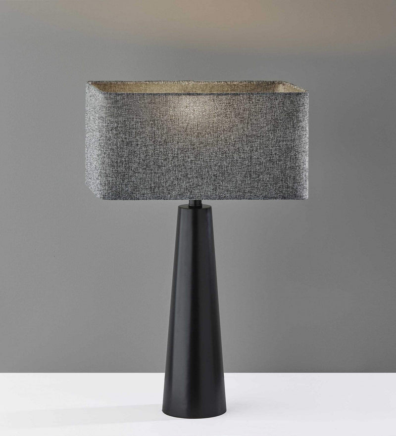 Lamps Modern Table Lamps - 16" X 8" X 25.5" Black Metal Table Lamp HomeRoots