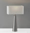 Lamps Modern Table Lamps - 16" X 8" X 25.5" Brushed steel Metal Table Lamp HomeRoots