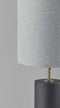 Lamps Modern Table Lamps - 16" X 8" X 25.5" Brushed steel Metal Table Lamp HomeRoots
