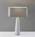 Lamps Modern Table Lamps - 16" X 8" X 25.5" White Metal Table Lamp HomeRoots
