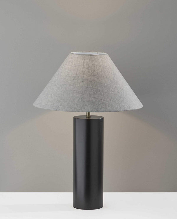 Lamps Modern Table Lamps - 18" X 18" X 25.5" Black Wood Table Lamp HomeRoots