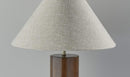 Lamps Modern Table Lamps - 18" X 18" X 25.5" Walnut Wood Table Lamp HomeRoots