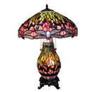 Lamps Modern Table Lamps - Tiffany-style Lighted Base Pink Dragonfly Lamp HomeRoots