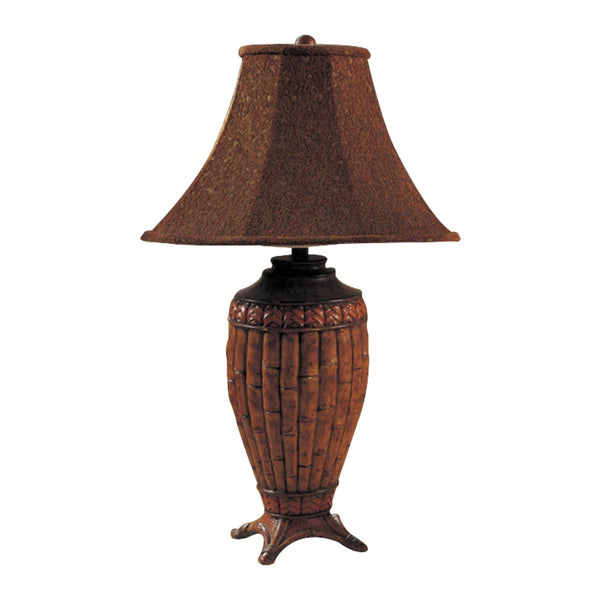 Lamps Polyresin 30' Table Lamp With Aesthetic Base Set Of 2 Brown Benzara