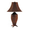 Lamps Polyresin 30' Table Lamp With Aesthetic Base Set Of 2 Brown Benzara