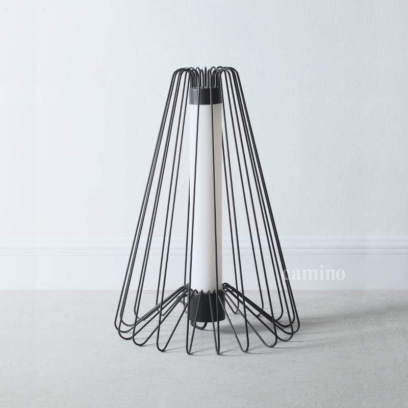 Lamps Retro Lamp - 48" x 67" x 48" Smoke Steel Floor Lamp HomeRoots