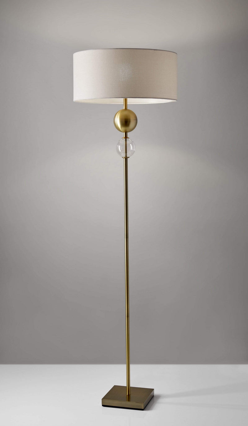 Lamps Room Lamp - 20" X 20" X 69" Brass Metal Floor Lamp HomeRoots