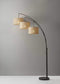 Lamps Room Lamp - 44" X 43" X 74" Bronze Metal Arc Lamp HomeRoots