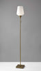 Lamps Room Lamp - 8.5" X 8.5" X 71" Brass Glass/Metal Floor Lamp HomeRoots