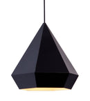 Lamps Rustic Lamps - 13.8" x 13.8" x 13" Black, Painted Metal, Steel, Ceiling Lamp HomeRoots