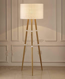 Lamps Rustic Lamps - 22" X 22" X 66" White Aluminum Floor Lamp HomeRoots