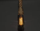 Lamps Rustic Lamps - 5.5" x 5.5" x 36" Rope Pendant Lamp - Single Bulb HomeRoots