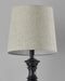 Lamps Rustic Table Lamps - 11" X 11" X 25.5" Black Polyresin 2 Pc. Table Lamp Bonus Pack HomeRoots