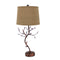 Lamps Rustic Table Lamps - 13" x 15" x 31" Bronze, Vintage, Metal With Elegant Tree Base - Table Lamp HomeRoots