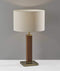 Lamps Rustic Table Lamps - 15.5" X 15.5" X 27.75" Antique Brass Wood Table Lamp HomeRoots