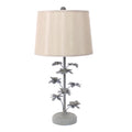 Lamps Rustic Table Lamps - 8" x 12" x 28" Gray, Rustic, Flowering Tree - Table Lamp HomeRoots