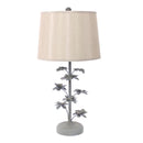 Lamps Rustic Table Lamps - 8" x 12" x 28" Gray, Rustic, Flowering Tree - Table Lamp HomeRoots