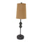 Lamps Rustic Table Lamps - 8" x 7" x 29" Bronze, Minimalist - Accent Table Lamp HomeRoots