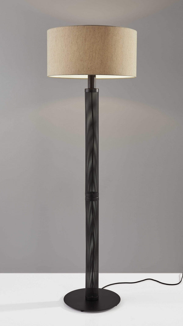 Lamps Smart Lamp - 19.75" X 19.75" X 61.5" Black Metal Floor Lamp HomeRoots