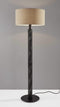 Lamps Smart Lamp - 19.75" X 19.75" X 61.5" Black Metal Floor Lamp HomeRoots