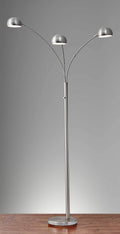 Lamps Smart Lamp - 45" X 33" X 84" Brushed steel Metal Arc Lamp HomeRoots