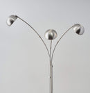 Lamps Smart Lamp - 45" X 33" X 84" Brushed steel Metal Arc Lamp HomeRoots