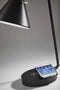 Lamps Smart Lamp - 6.625" X 12" X 19" Black Metal Desk Lamp HomeRoots