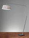 Lamps Smart Lamp - 72" X 21.5" X 85" Brushed Steel Metal Arc Lamp HomeRoots