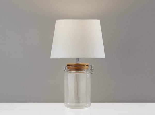 Lamps Table Lamps - 10" X 10" X 16" Clear Jar Table Lamp HomeRoots