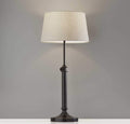 Lamps Table Lamps - 13.75" X 13.75" X 24.5-32.5" Black Metal 2 Pc. Table Lamp Bonus Pack HomeRoots