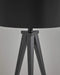 Lamps Table Lamps - 14" X 14" X 28" Black Metal Table Lamp HomeRoots