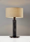 Lamps Table Lamps - 15" X 15" X 24.75" Black Metal Table Lamp HomeRoots