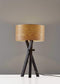 Lamps Table Lamps - 15" X 15" X 26.5" Black Wood/Metal Table Lamp HomeRoots