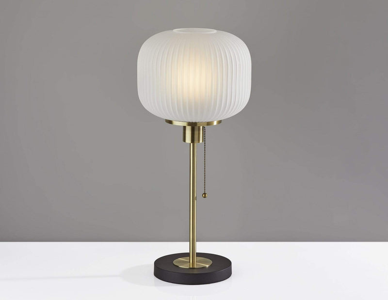 Lamps Table Lamps For Living Room - 10" X 10" X 22" Antique Brass Glass/Metal Table Lamp HomeRoots