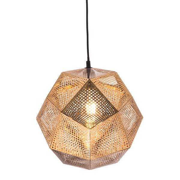 Lamps Table Lamps For Living Room - 13.4" X 13.4" X 132.3" Gold Electroplated Metal Ceiling Lamp HomeRoots