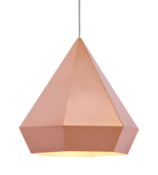 Lamps Table Lamps For Living Room - 13.8" x 13.8" x 13" Rose Gold, Painted Metal, Steel, Ceiling Lamp HomeRoots