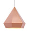 Lamps Table Lamps For Living Room - 13.8" x 13.8" x 13" Rose Gold, Painted Metal, Steel, Ceiling Lamp HomeRoots