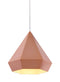 Lamps Table Lamps For Living Room - 13.8" x 13.8" x 13" Rose Gold, Painted Metal, Steel, Ceiling Lamp HomeRoots