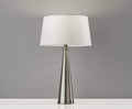 Lamps Table Lamps For Living Room - 13" X 13" X 22" Brushed Steel Metal 2 Pc. Table Lamp Bonus Pack HomeRoots