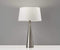 Lamps Table Lamps For Living Room - 13" X 13" X 22" Brushed Steel Metal 2 Pc. Table Lamp Bonus Pack HomeRoots