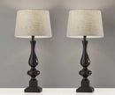 Lamps Table Lamps For Living Room - 13" X 13" X 28" Black Polyresin 2 Pc. Table Lamp Bonus Pack HomeRoots