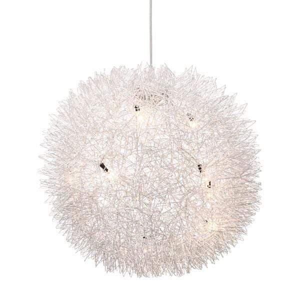 Lamps Table Lamps For Living Room - 15.8" X 15.8" X 15.8" Aluminum Chrome Ceiling Lamp HomeRoots