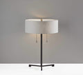 Lamps Table Lamps For Living Room - 15" X 15" X 22.25" Black Metal Table Lamp HomeRoots