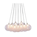 Lamps Table Lamps For Living Room - 17.7" X 17.7" X 39.4" Clear Glass Chrome Ceiling Lamp HomeRoots